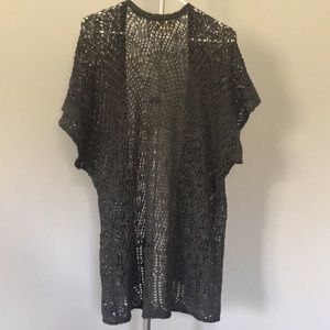 Hollister Kimono Style Grey Knit Cardigan Size XS
